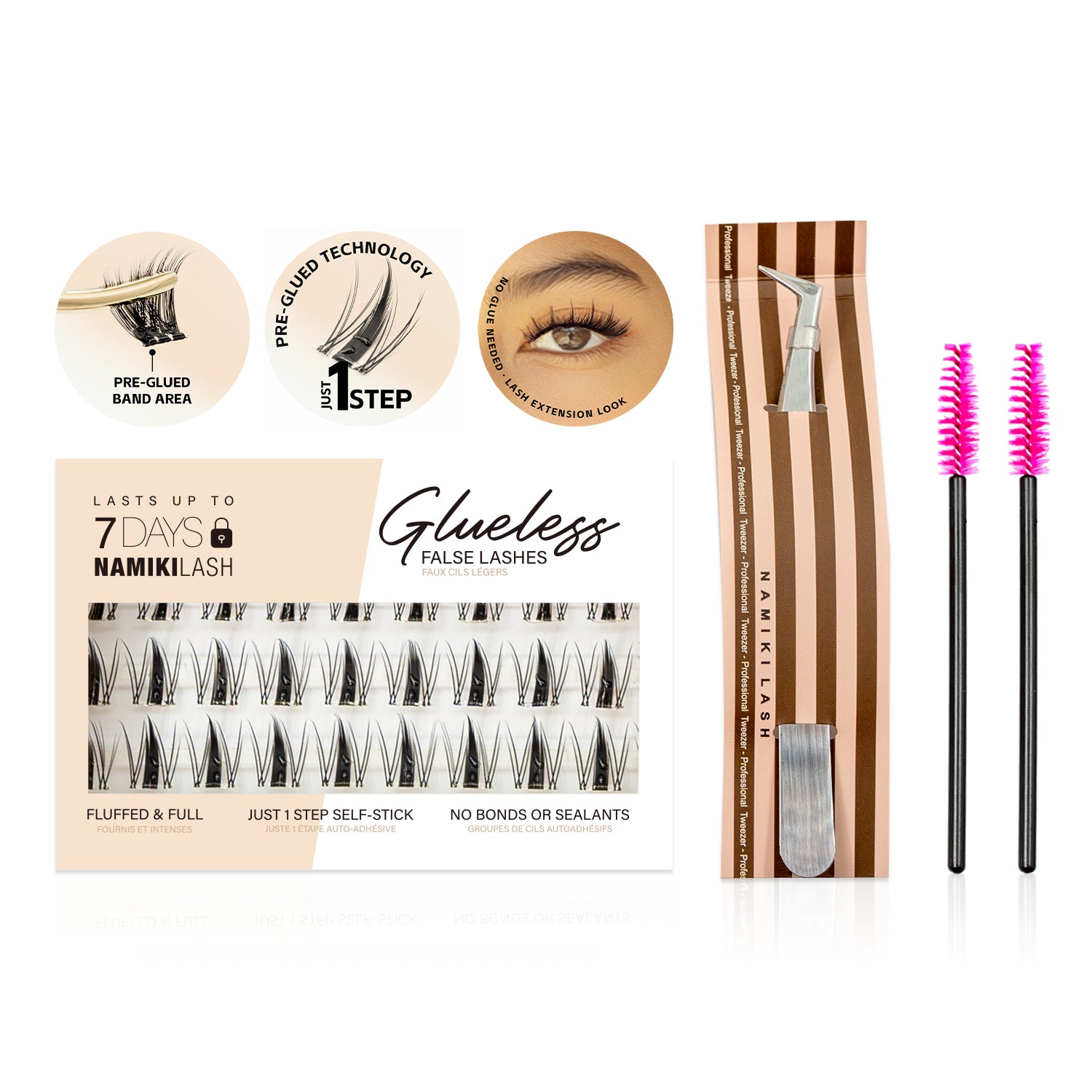 NEW Patent Self-Stick Lash Kit No Glue Needed