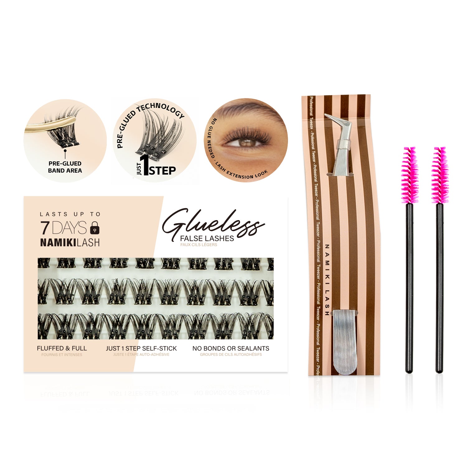 NEW Patent Self-Stick Lash Kit No Glue Needed