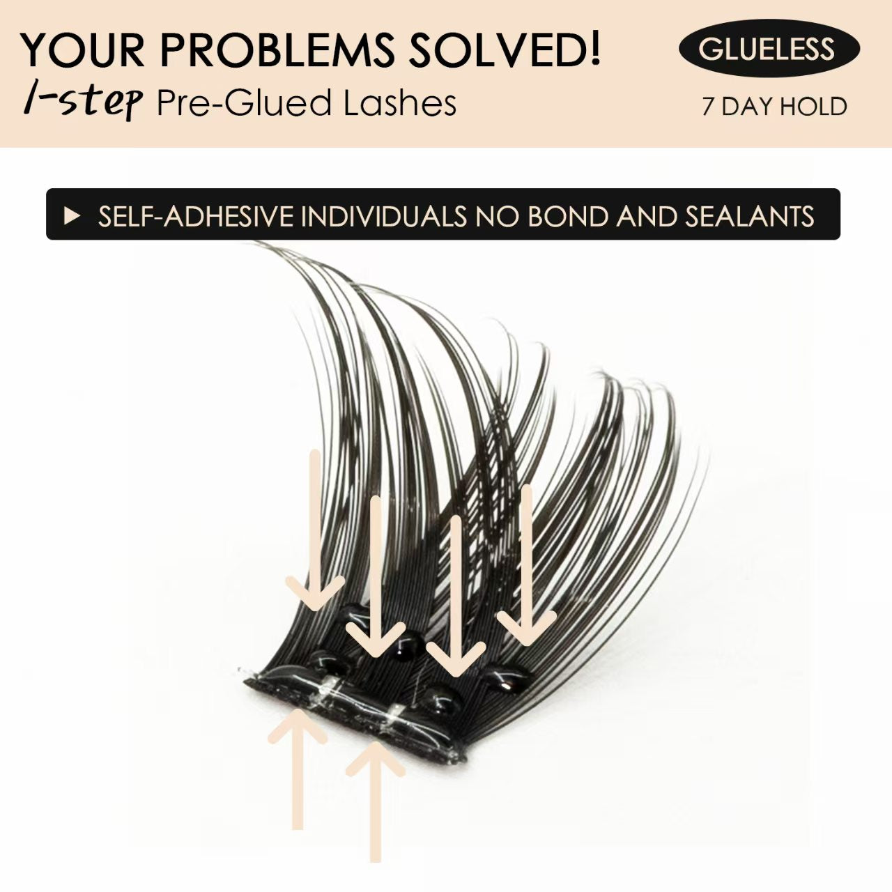 NEW Patent Self-Stick Lash Kit No Glue Needed