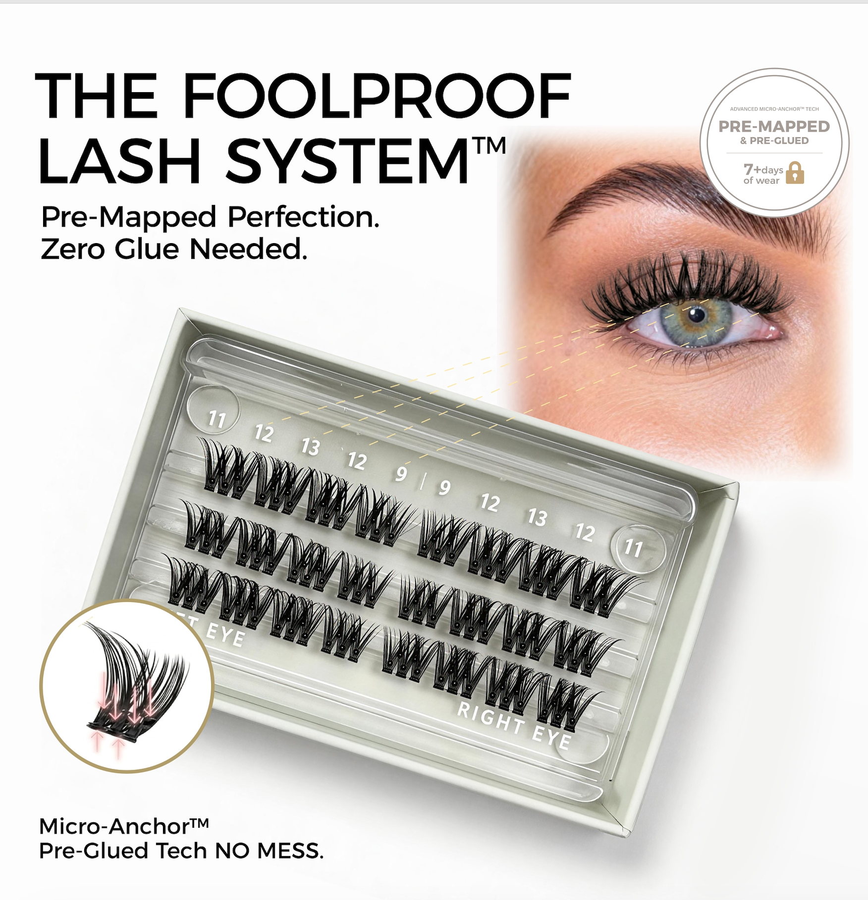 Rogue Pre-Mapped Glueless Lash Refill – Bold Dramatic Cartridge
