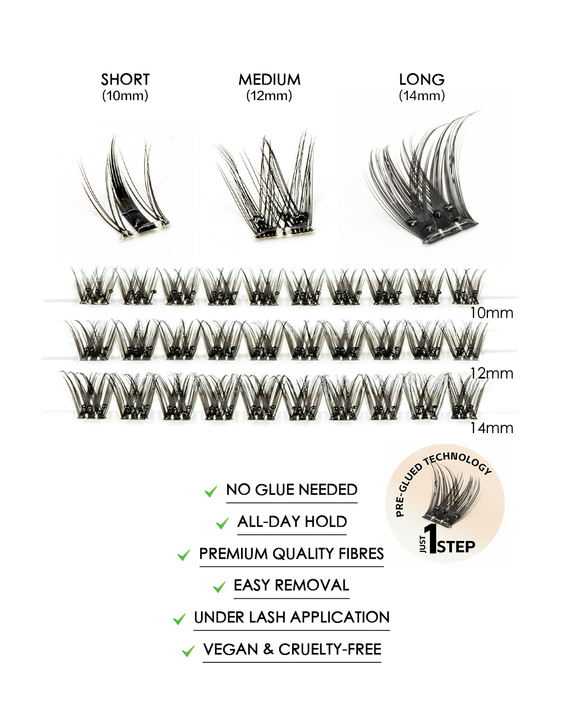 NEW Patent Self-Stick Lash Kit No Glue Needed