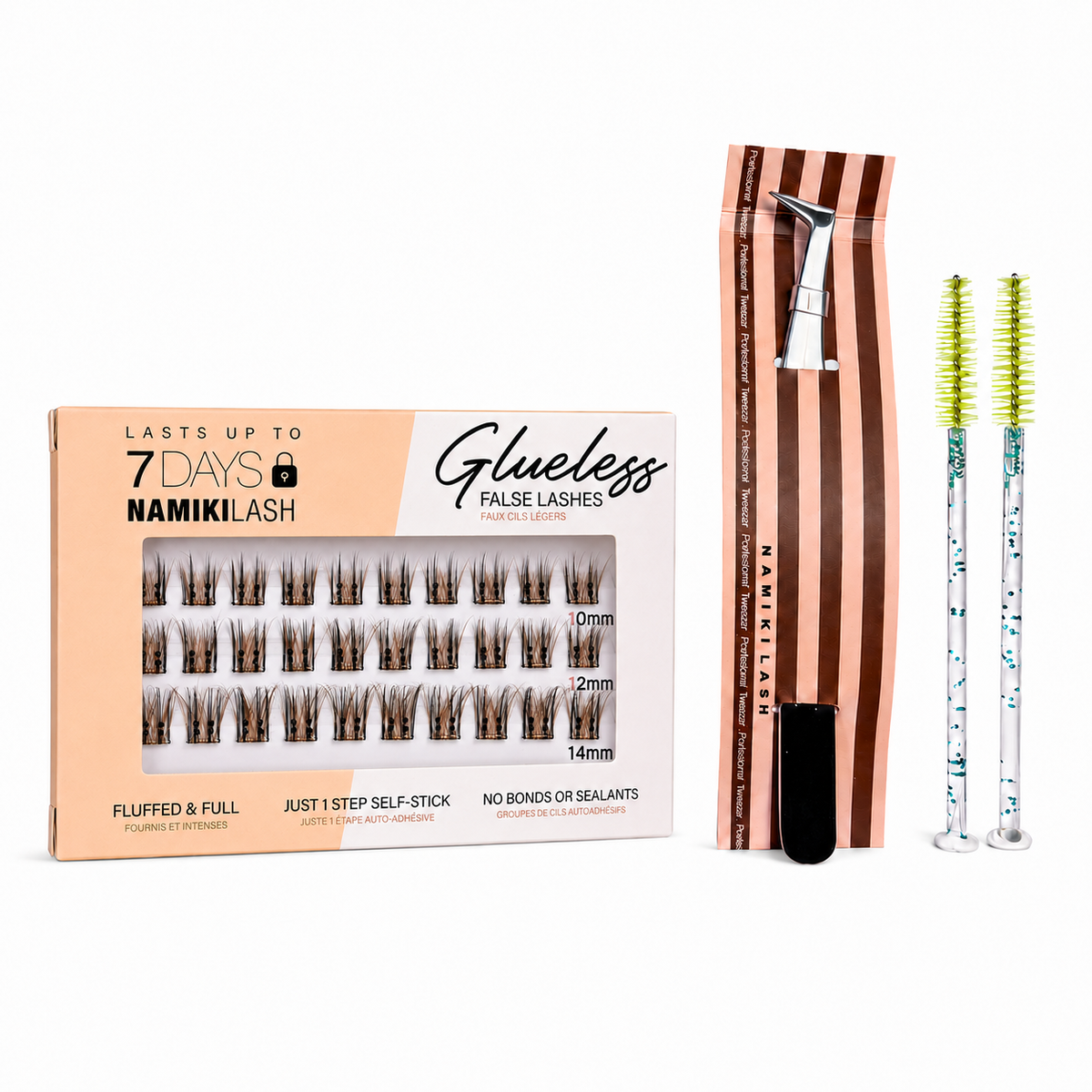 Cocoa Glue-Free Lash Kit – Soft Brown-Black Natural Lashes